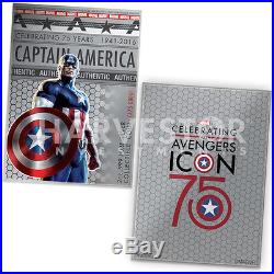 2016 Captain America Shield 2 Oz. Dome-shaped Coin Ngc Pf70 First Releases
