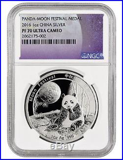 2016 China 1 oz. Proof Silver Panda Moon Festival Medal NGC PF70 UC SKU42901