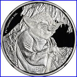 2016 Niue Silver Star Wars Classic Yoda Proof (1 oz) $2 NGC PF70 Black Retro