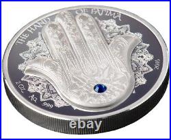 2016 Palau Hamsa The Hand of Fatima 2 oz silver coin