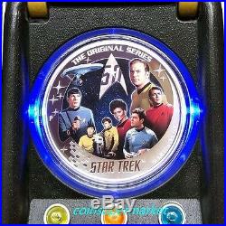 2016 Star Trek Original U. S. S. Enterprise NCC-1701 Crew 2oz Silver Proof Coin