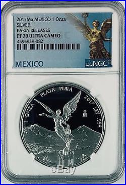 2017 1oz Silver Libertad ProofTreasure Coin of Mexico NGC PF 70 Early Release