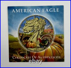 2017 American Eagle Happy Thanksgiving day Liberty 1oz silver coin