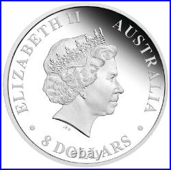 2017 Australian stock horse 5 oz pure silver gilded coin