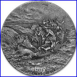 2017 Jesus Calms The Sea Biblical Series 2 oz Silver Coin Niue
