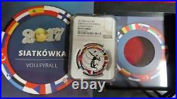 2017 MW Niue S$1 European Volleyball Championship NGC PF69 With Mint Box & COA OGP