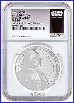 2017 Niue 1 oz Silver Star Wars Darth Vader $2 NGC MS70 1/First 1,000 SKU48065