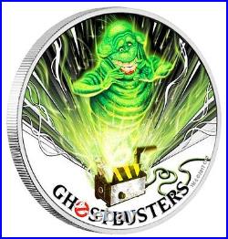 2017 Perth Mint Tuvalu GHOSTBUSTERS SLIMER 1 oz SIlver Proof $1 Coin