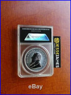 2017 South Africa Silver Krugerrand Anacs Sp70 50th Anniversary Black Label