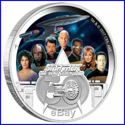 2017 Star Trek The Next Generation Crew 30th Anniversary 2oz $2 Silver Coin