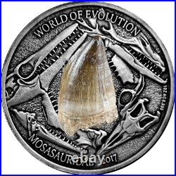 2017 world of evolution Mosasauridae 1 oz silver coin