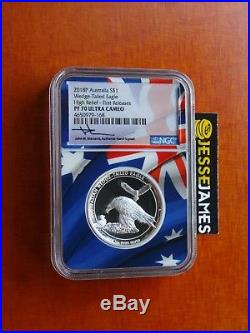 2018 $1 Australia Wedge Tailed Silver Eagle Ngc Ngc Pf70 High Relief Mercanti Fr