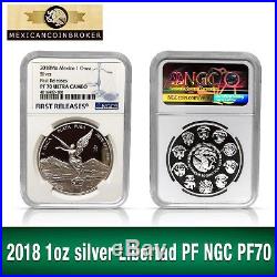 2018 1oz Silver Libertad Proof Treasure Coin of Mexico NGC PF 70 Early Release