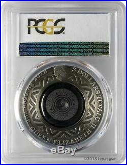 2018 $2 Tuvalu Thermometer Antique Finish 2oz 9999 Silver Coin PCGS PR70