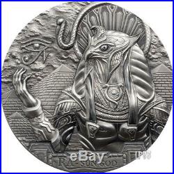 2018 3 Oz Silver $20 RA SUN GOD EAGLE HEAD Gods Of The World Coin