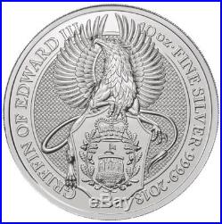 2018 G. Britain 10 oz Silver Queen's Beasts Griffin £10 In Mint Capsule SKU49977