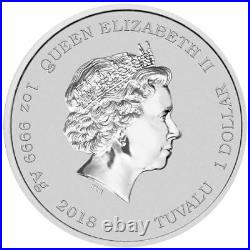 2018 Money Toad Tuvalu 1oz $1 Dollar. 9999 Silver & 24k Gold Gilded Gilt Coin