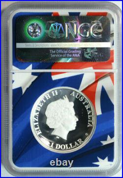 2018 P $1 Australia Proof Wedge Tailed Eagle High Relief NGC MS69 UC Mercanti