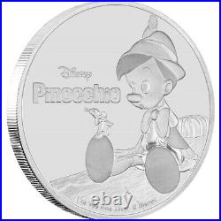 2018 Pinocchio Disney 1 oz Pure Silver Coin