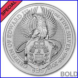 2018 Silver. 9999 Great Britain Queen's Beasts Griffin 10 oz Mint Captsule