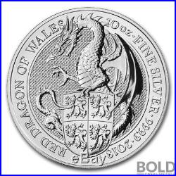 2018 Silver Great Britain Queen's Beasts (The Dragon) 10 oz