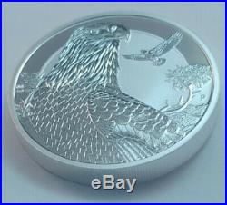 2018 Tuvalu Bald Eagle 2 oz silver piedfort coin in capsule roll of 10 coins
