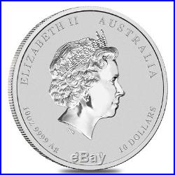 2019 10 oz Silver Lunar Year of The Pig BU Australian Perth Mint In Cap