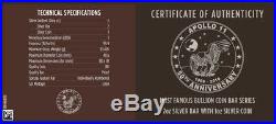 2019 3 oz 50th Anniversary APOLLO 11 American Eagle Silver Coin Bar Set Box COA