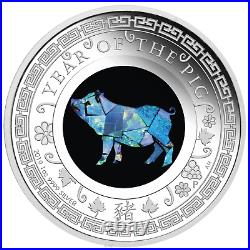 2019 Australia Opal Series Lunar Year of the PIG 1oz Silver Proof $1 Coin