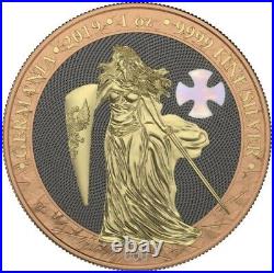 2019 Germania 5 Mark Mother of Pearl Cross 1oz Silver Coin Box & COA /500pcs