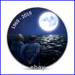 2019 Moon Landing Nostalgia Glow in the Dark 1 oz pure American silver coin