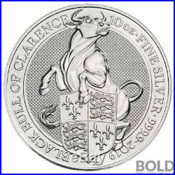 2019 Silver Great Britain Queen's Beasts (The Black Bull) 10 oz