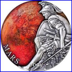2020 Mars Planets And Gods 3000 Francs 3 oz Pure Silver Coin Cameroon