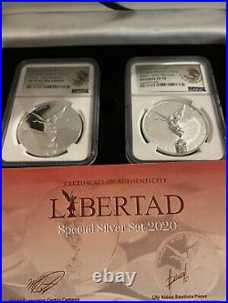 2020 Mexico Libertad Coin Set NGC Reverse PF70 & Ultra Cameo PF70 Early Release