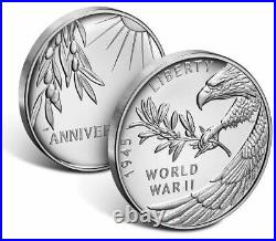 2020 P End of World War 2, II 75th Anniversary 1oz Silver Medal Eagle PCGS PR69