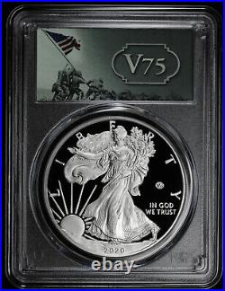 2020-W $1 Silver Eagle End of World War II v75 Privy PCGS PR70 DCAM FDOI Jima