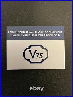 2020-W End of World War II 75th Anniversary Silver Eagle v75 Privy PCGS PR70DCAM