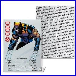 2020 Wolverine Logan X-Men Marvel Comicsoz Silver Proof Coin Fiji