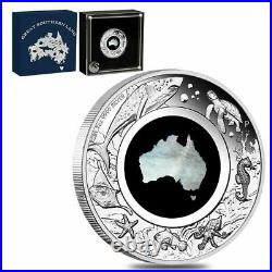 2021 1 Oz Silver Proof $1 Mother Of Pearl Coin Great Southern Land Australian