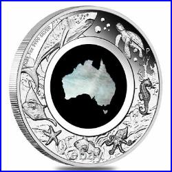 2021 1 Oz Silver Proof $1 Mother Of Pearl Coin Great Southern Land Australian
