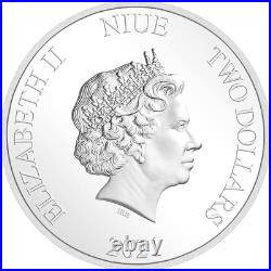 2021 Alice in Wonderland White Rabbit Disney 1 oz fine silver proof color coin
