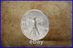2021 Cook Islands $5 Vitruvian Man X-Ray 1 oz. 999 Silver Coin 999 Made