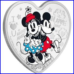 2021 Disney Love Ultimate Couple Mickey & Minnie Mouse 1 oz Fine Silver Coin