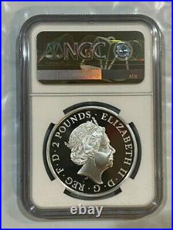 2021 Great Britain 1 oz Silver Britannia with Lion NGC PF70UCAM 1 of First 100