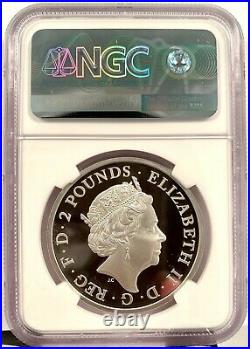 2021 Great Britain £2 Queens Beast Griffin 1 oz Silver Proof Coin NGC PF 70
