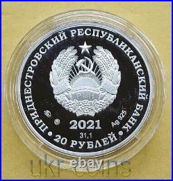 2021 Transnistria Silver Color Coin Russian Astronaut Grechko Space Exploration