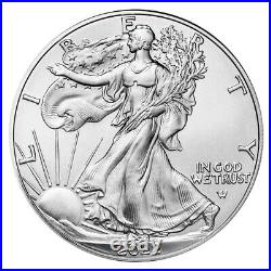 2022 1 oz Silver American Eagle $1Coin BU(Lot of 5)