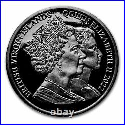 2022 BVI 1 oz Silver Proof $10 Queen Elizabeth II Pearl Black SKU#260951