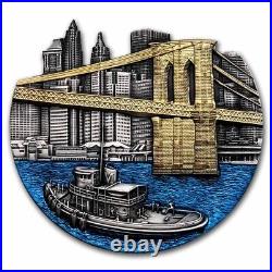 2022 Congo 5 oz Silver World's Famous Bridges Brooklyn Bridge