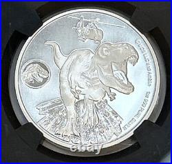 2022 Fiji S50C 1oz Silver Coin Jurassic World Dominion First Releases MS70